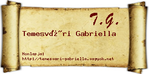 Temesvári Gabriella névjegykártya